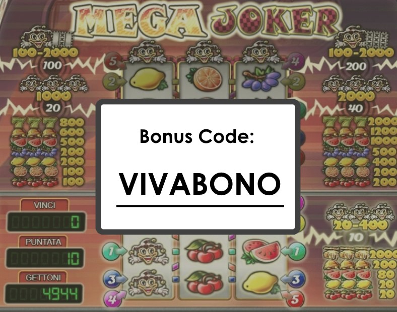 Mega Joker 5 lignes de paiement pour un maximum de 200x votre mise